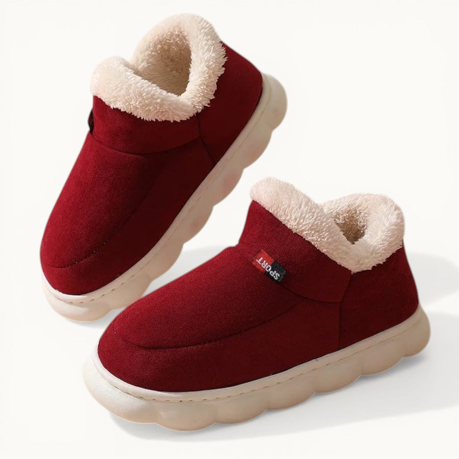 Chaussons Boots Antidérapants Bordeaux / 34-35