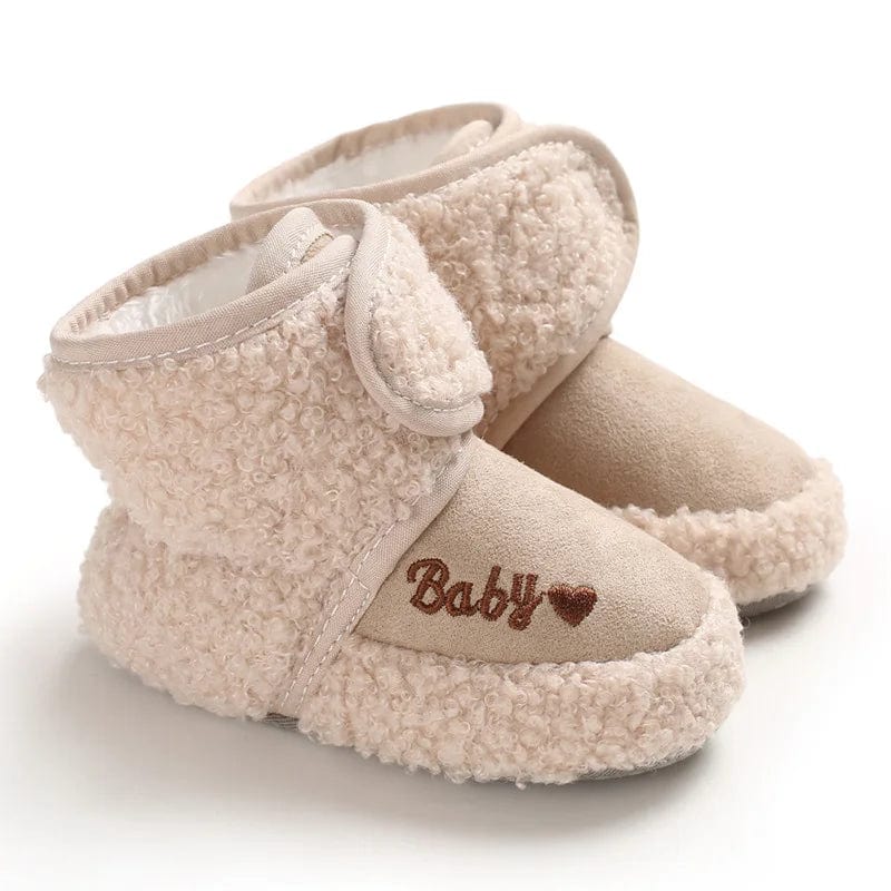 Chaussons Botte Bébé Crème / 0-6 mois