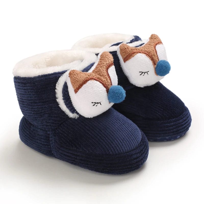 Super Cute Baby Winter Boots Baby Girl Boys Winter Warm Shoes Solid Fashion Toddler Fuzzy Balls First Walkers Kid Shoes 0-18M B253 Blue / 13-18 Months