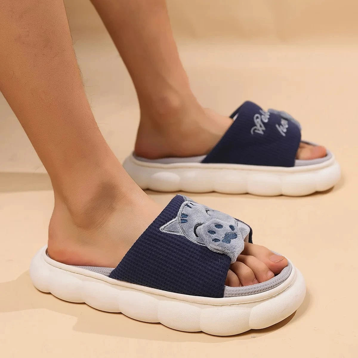 Chaussons chat - Flicat Bleu / 35-36