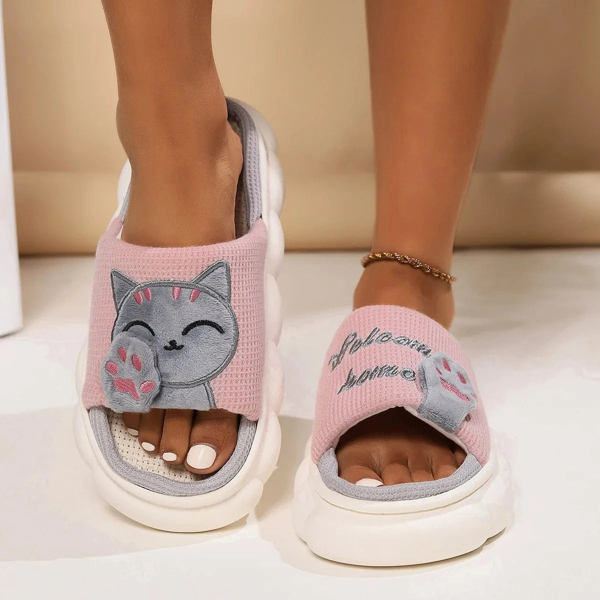 Chaussons chat - Flicat Rose / 35-36