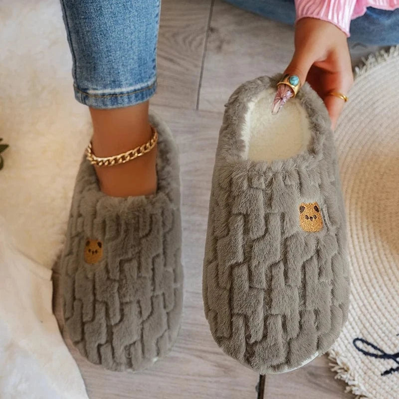 Chaussons chauds femme - Bears Marron / 36-37