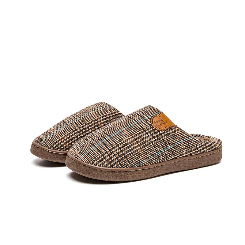 Chaussons chauds pour homme Marron / 35-36