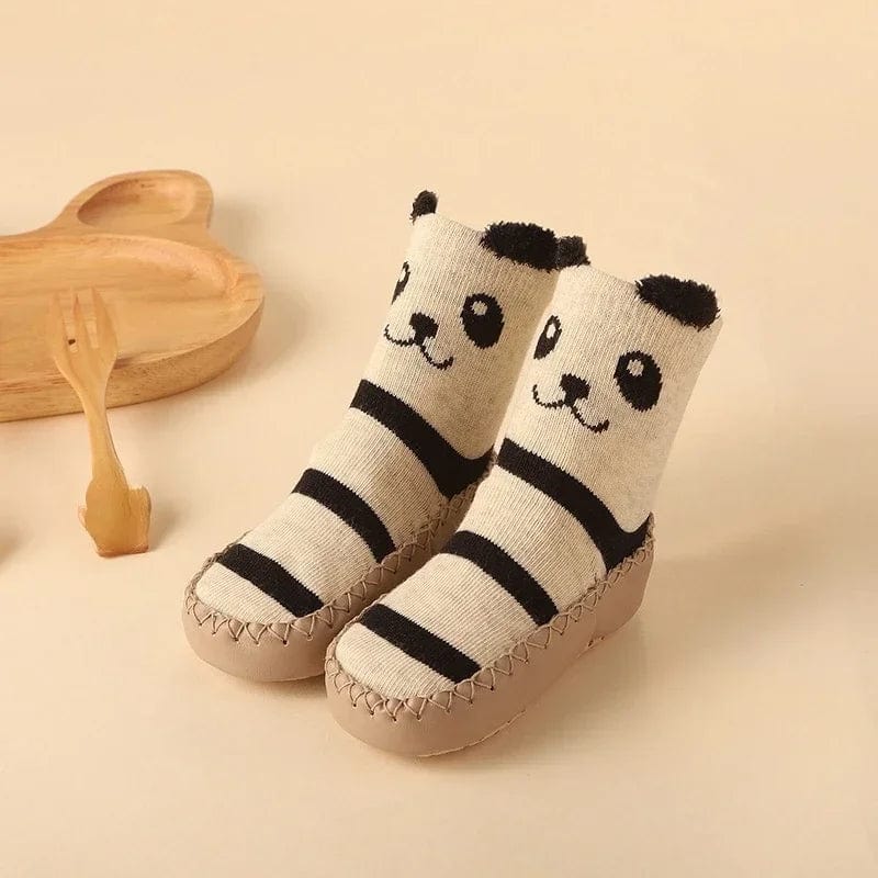 Chaussons chaussette animaux Noir / 16-17