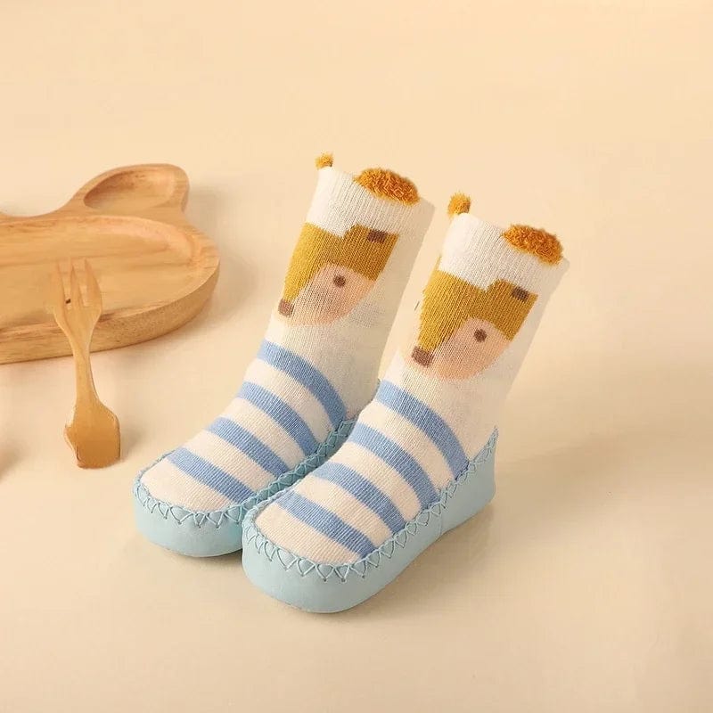 Chaussons chaussette animaux Jaune / 16-17