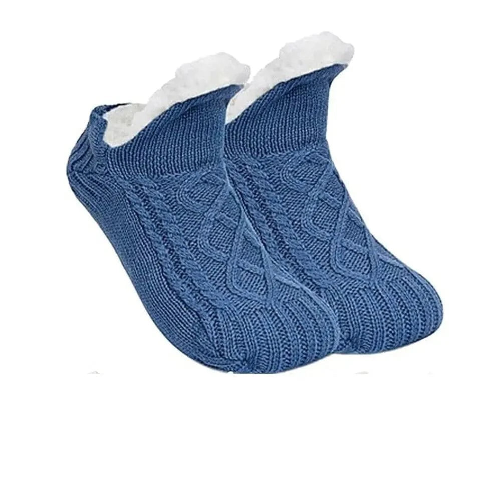 Chaussons chaussettes - Neige Bleu / 35-39