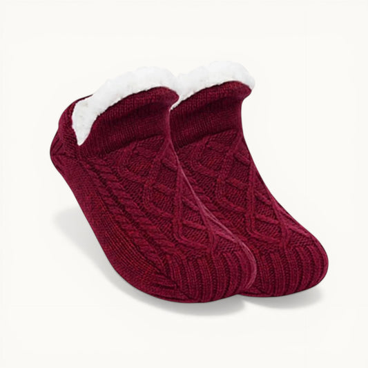 Chaussons chaussettes - Neige Rouge / 35-39