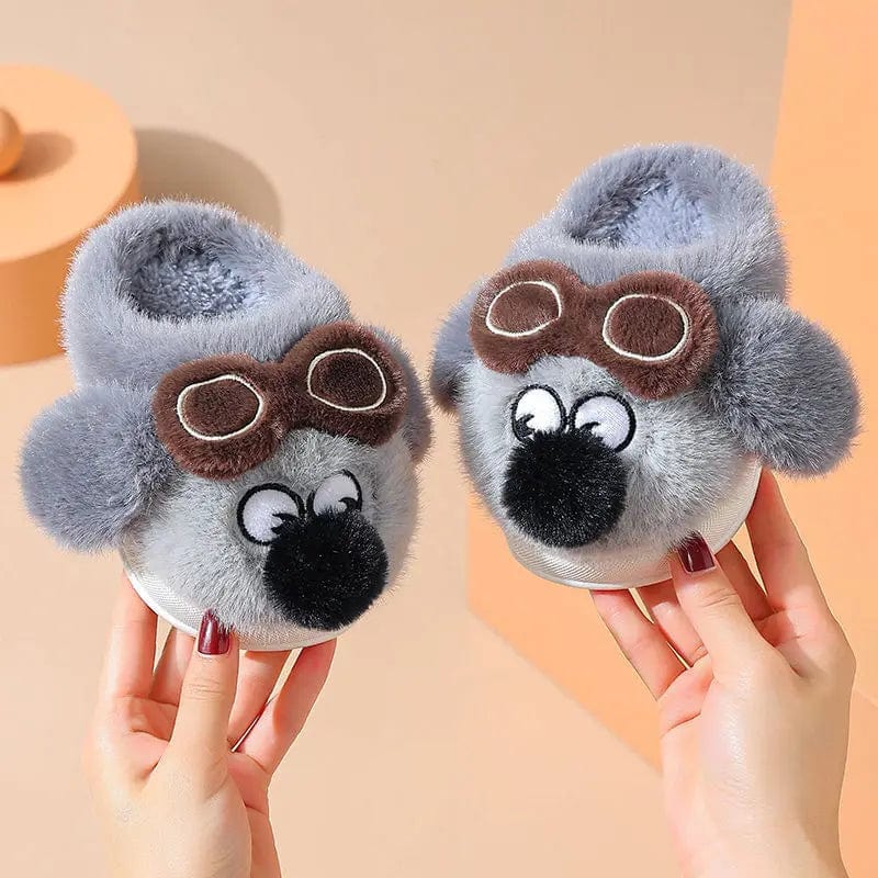 Chaussons Chien Enfant Gris / 19-20