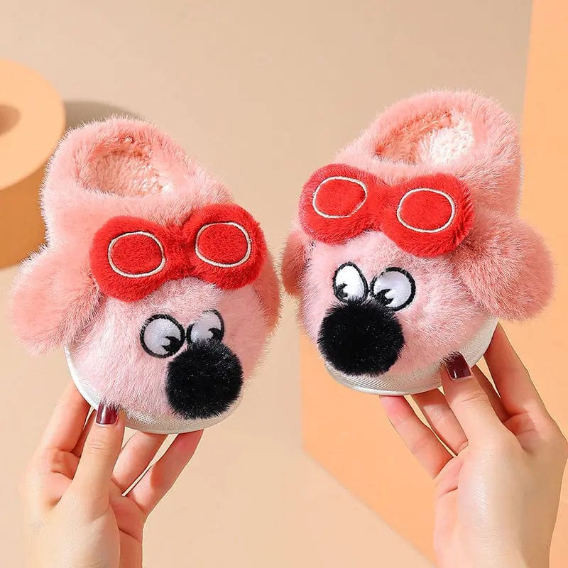 Chaussons Chien Enfant Rose / 19-20