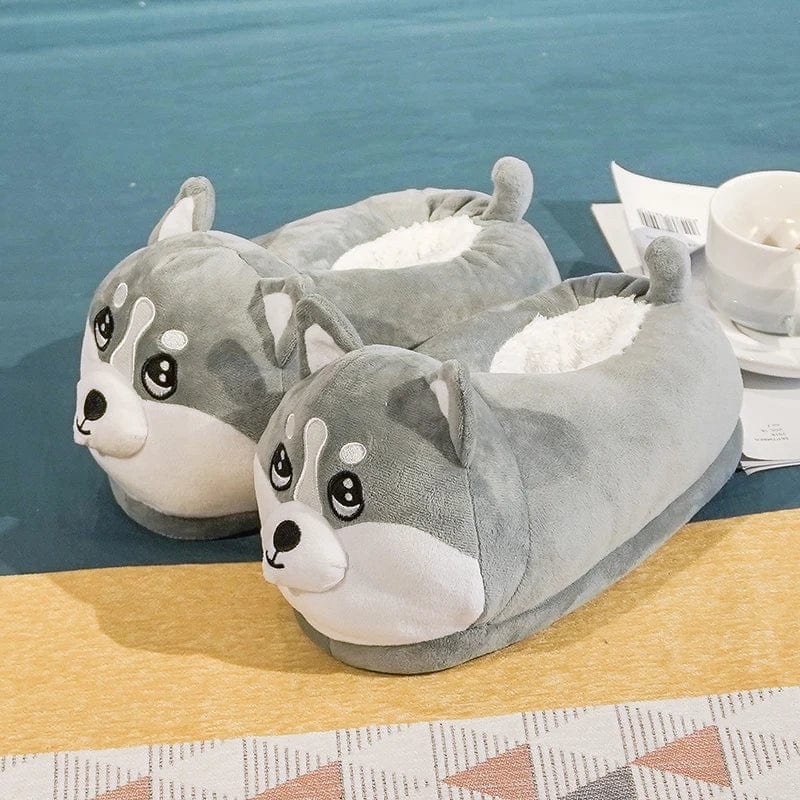 Chaussons Chien Husky Gris / 36