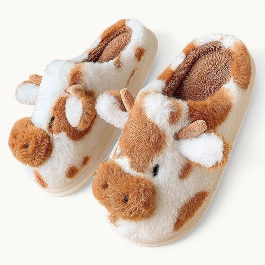 Chaussons - Cow Marron / 35-36
