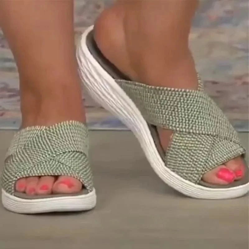 Chaussons d'été femme - Flip Vert / 34-35