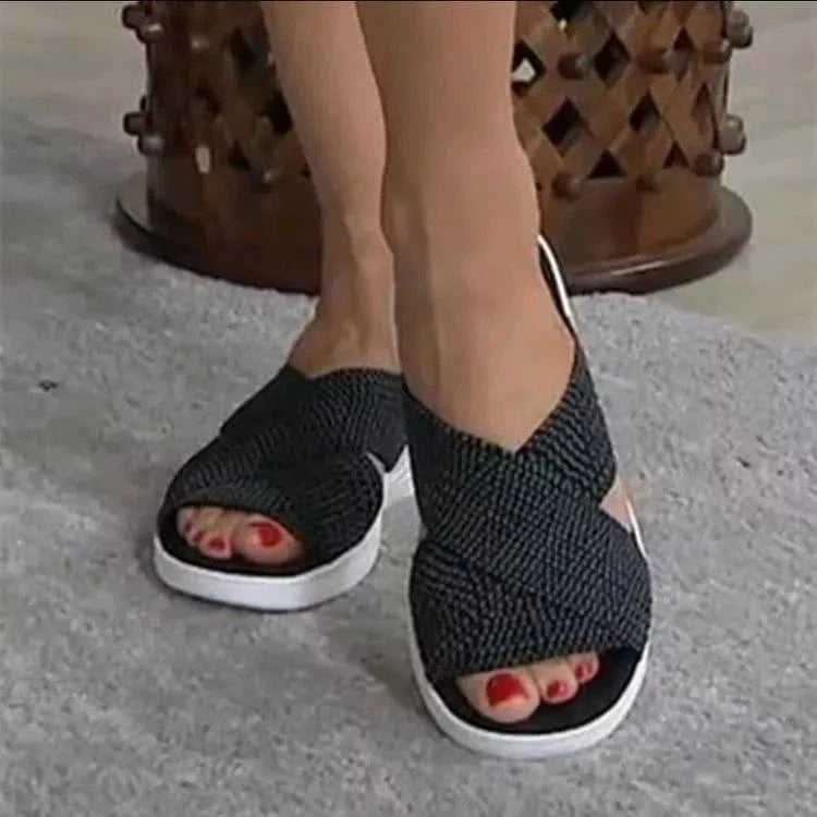 Chaussons d'été femme - Flip Noir / 34-35