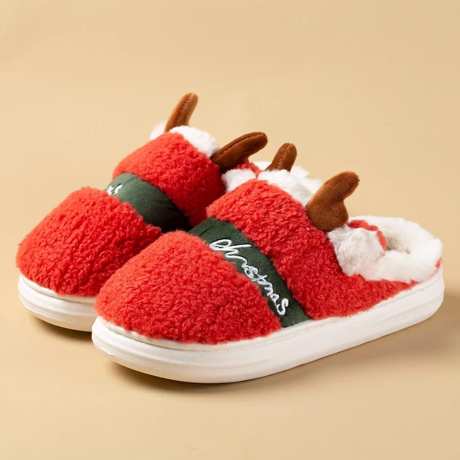 Chaussons de Noël Renne Rouge / 35-36