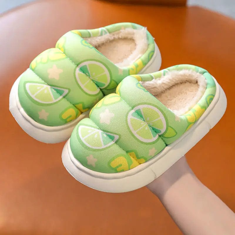 Chaussons en coton enfants Vert / 20-21