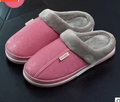 Chaussons en Cuir PU Rose / 35-36