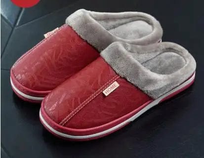 Chaussons en Cuir PU Rouge / 35-36