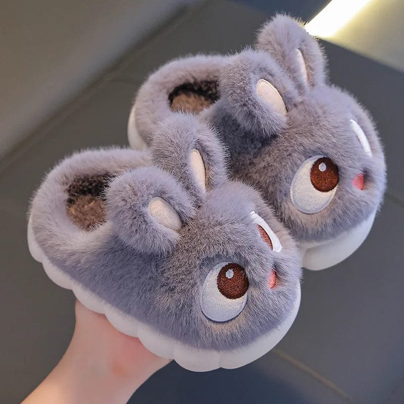 Chaussons Enfant 3D Lapin Gris / 21-22