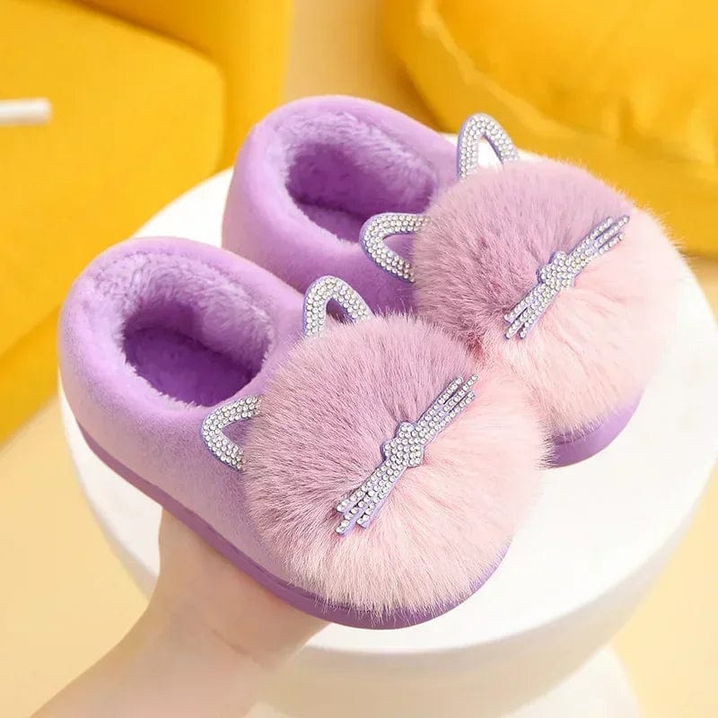 Chaussons Enfant Chat Violet 1 / 20-21