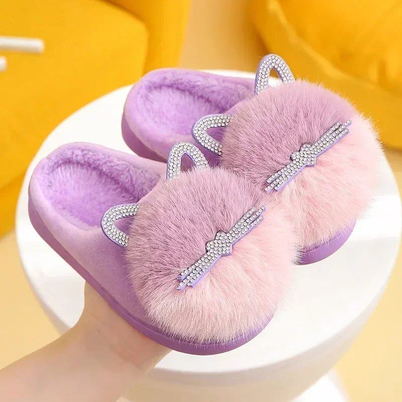 Chaussons Enfant Chat Violet / 20-21