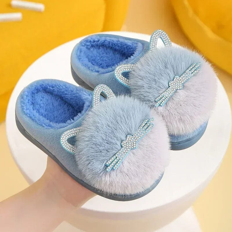 Chaussons Enfant Chat Bleu / 20-21