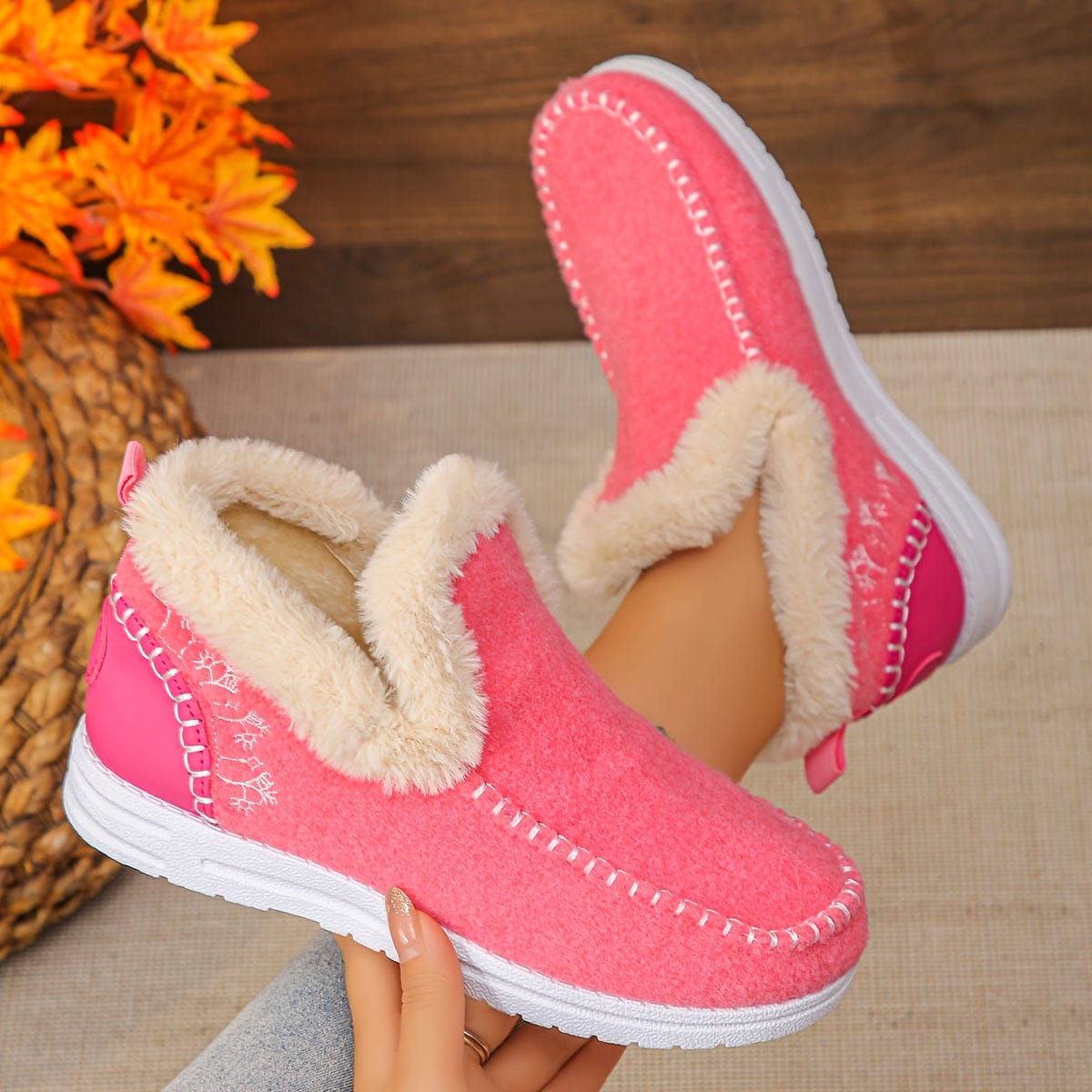 Chaussons femme bottines Rose / 35-36