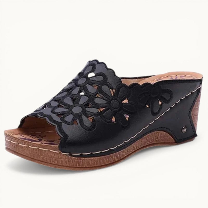 Chaussons femme | Compensés Noir / 34-35