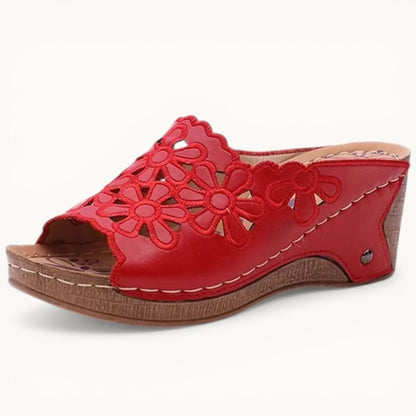Chaussons femme | Compensés Rouge / 34-35
