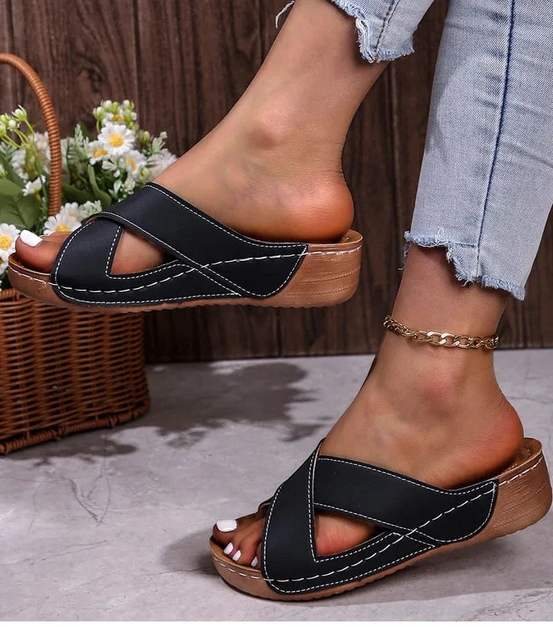 Chaussons femme | Cuir Pu