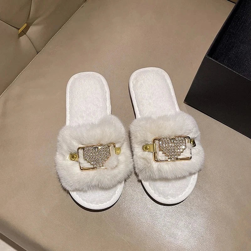 Chaussons femme élégants Blanc / 35-36
