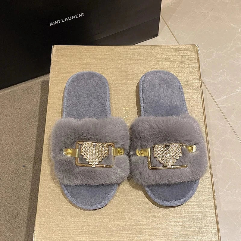 Chaussons femme élégants Gris / 35-36