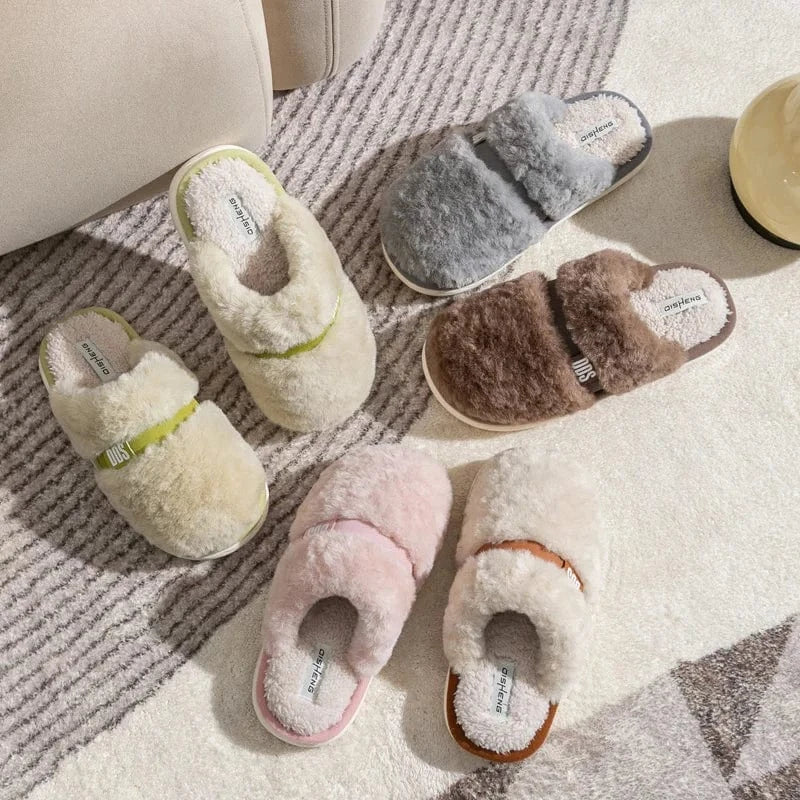 Chaussons femme hiver | Peluche épaisse