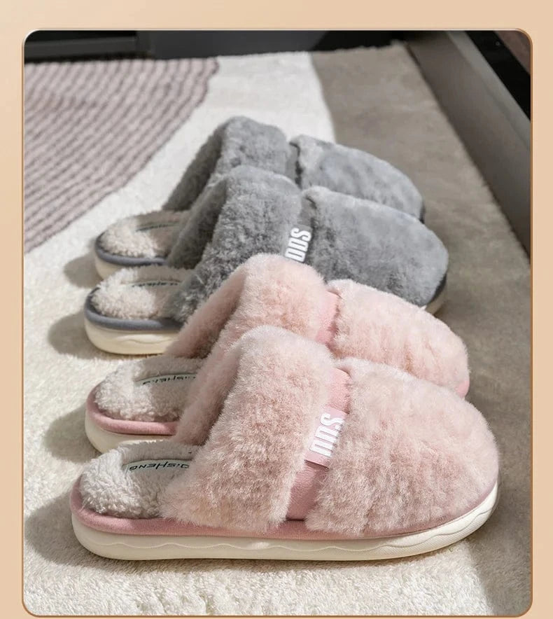 Chaussons femme hiver | Peluche épaisse