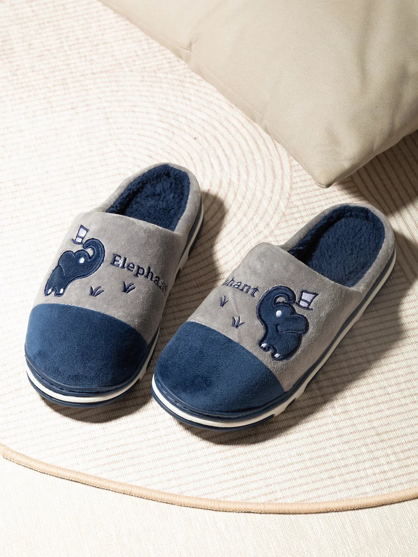 Chaussons femme pilou Bleu / 35-36