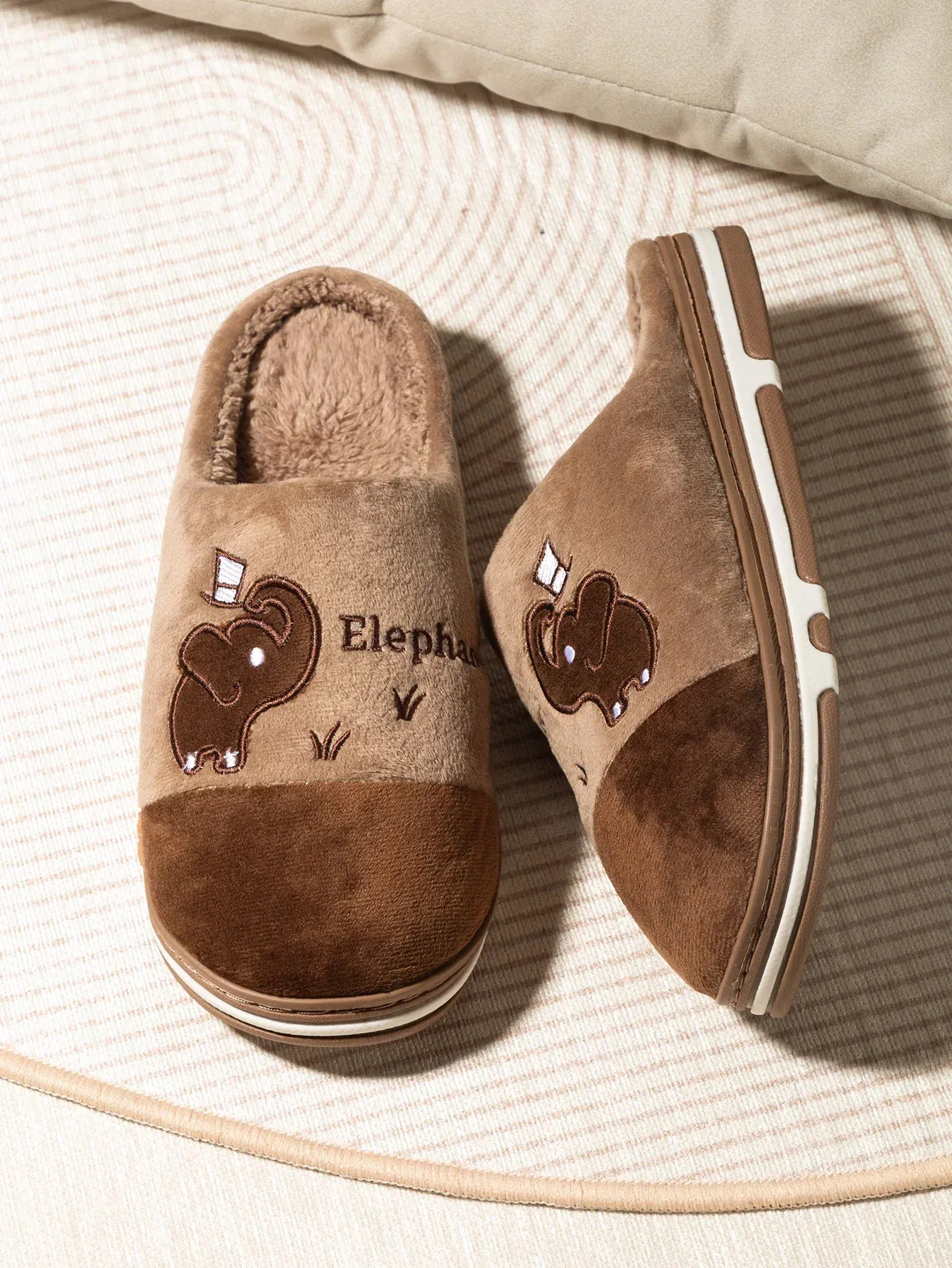 Chaussons femme pilou Marron / 35-36