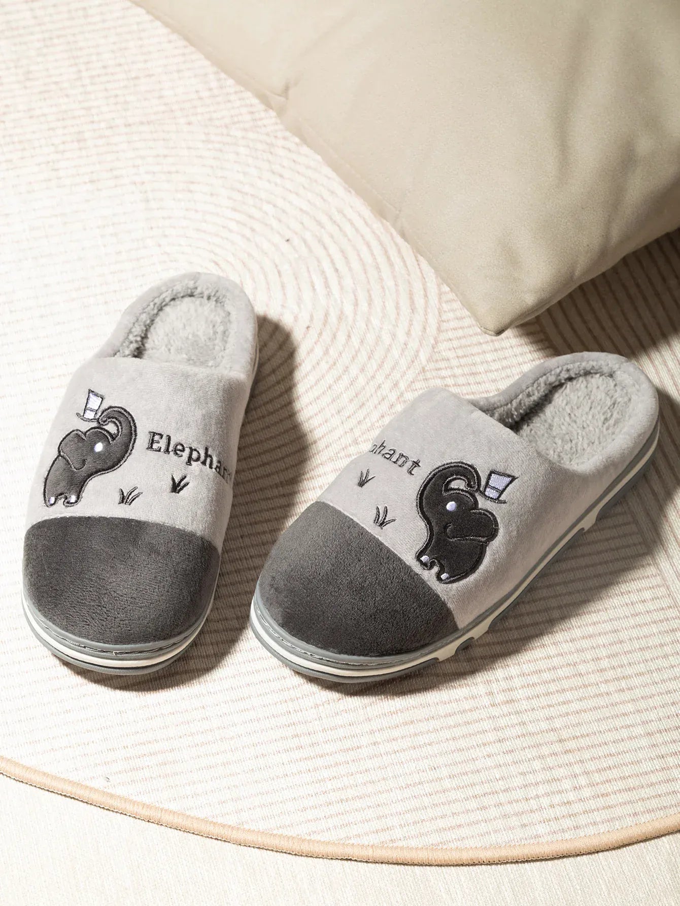 Chaussons femme pilou Gris / 35-36