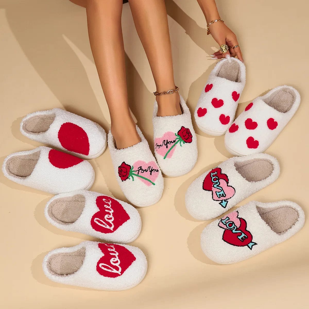 Chaussons Gros Cœur "Love"