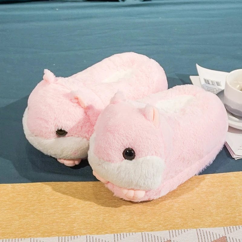 Chaussons Hamster Kawaii Rose Rose / 36