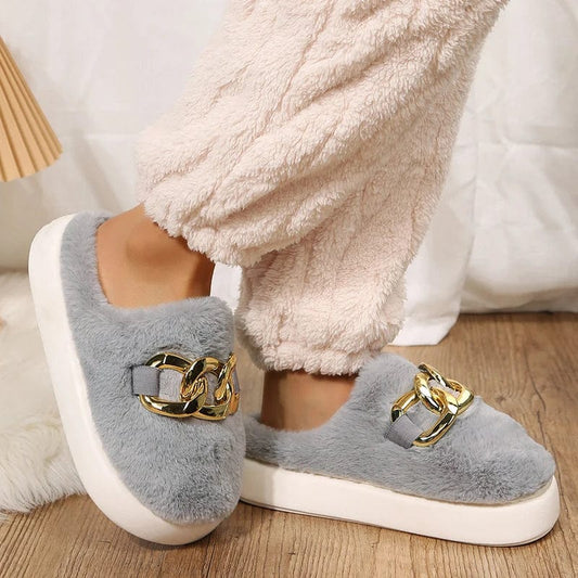 Chaussons Hiver Femme Gris / 35