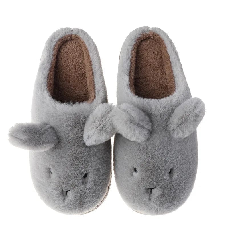 Chaussons Hiver Lapin Gris / 35-36