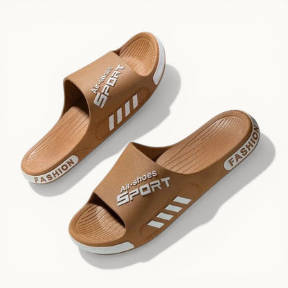 Chaussons homme été | Tongs PVC antidérapantes Marron / 34-35