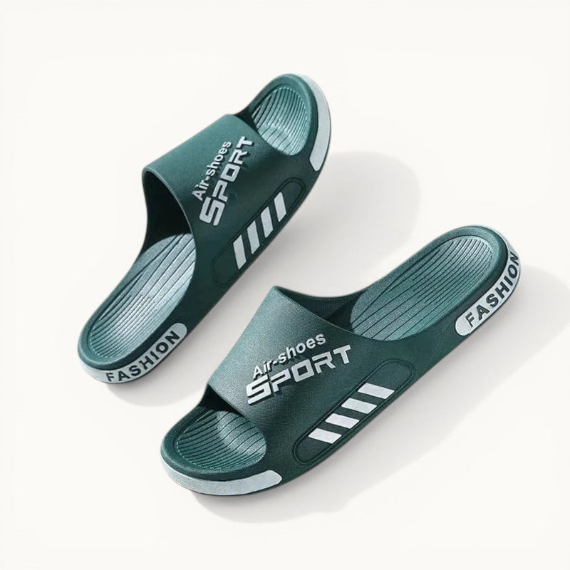 Chaussons homme été | Tongs PVC antidérapantes Vert / 34-35