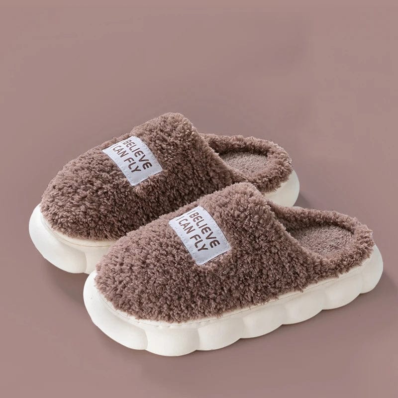 Chaussons homme "I believe, i can fly" Marron / 40-41