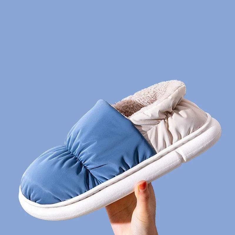 Chaussons Imperméables Hiver Bleu/Crème / 44-45