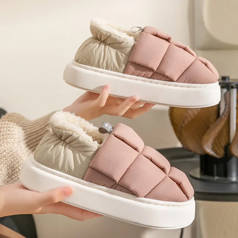 Chaussons Imperméables Hiver Rose foncé/Crème / 44-45