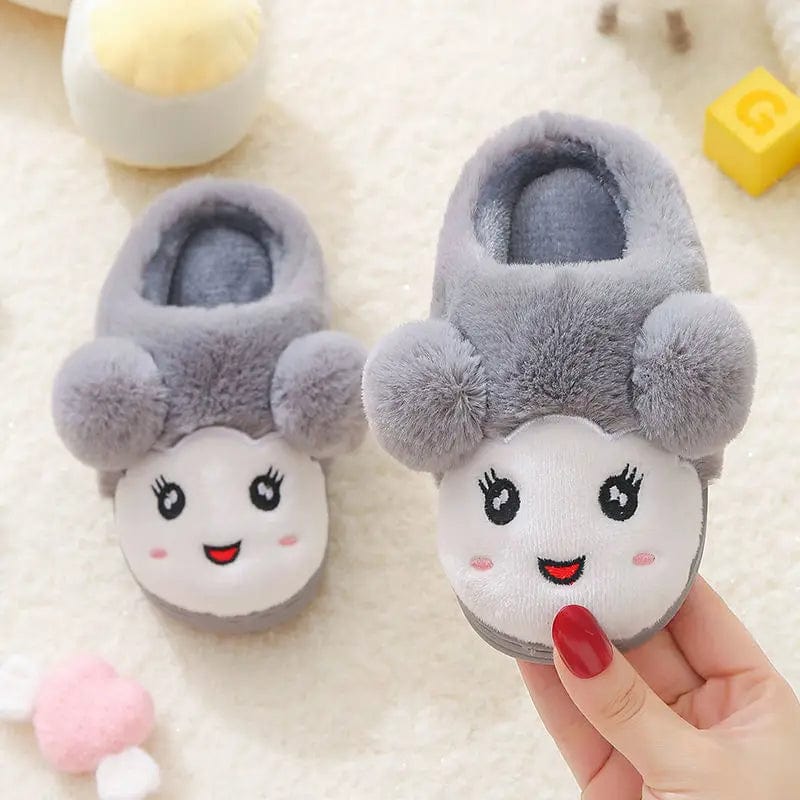 Chaussons kawaii enfant Gris / 19-20