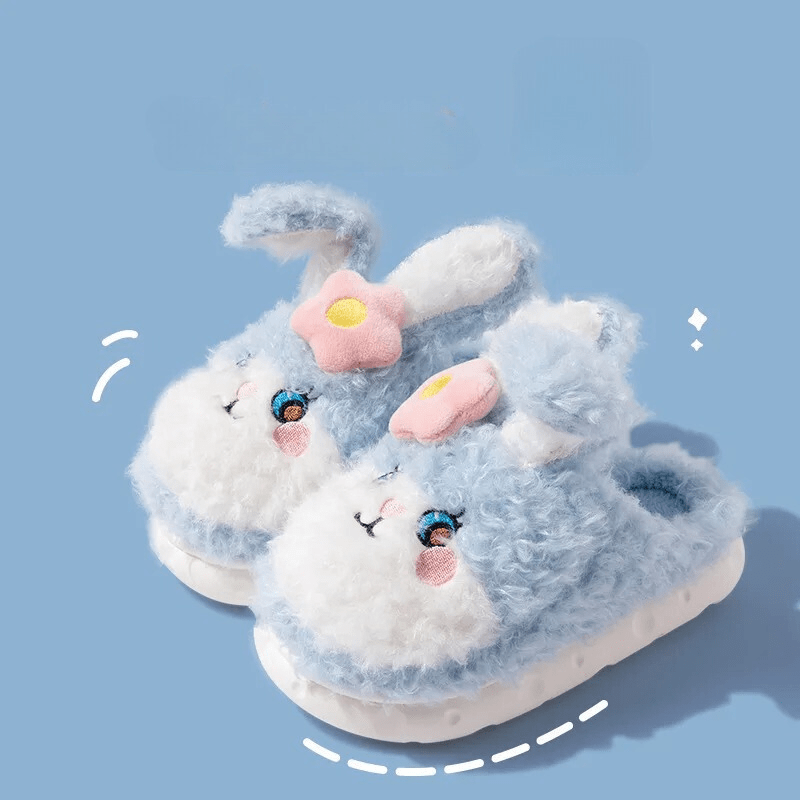 Chaussons Lapin Enfant Bleu / 22-23