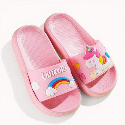 Chaussons licorne enfant été | Arc-en-ciel Rose / 22-23