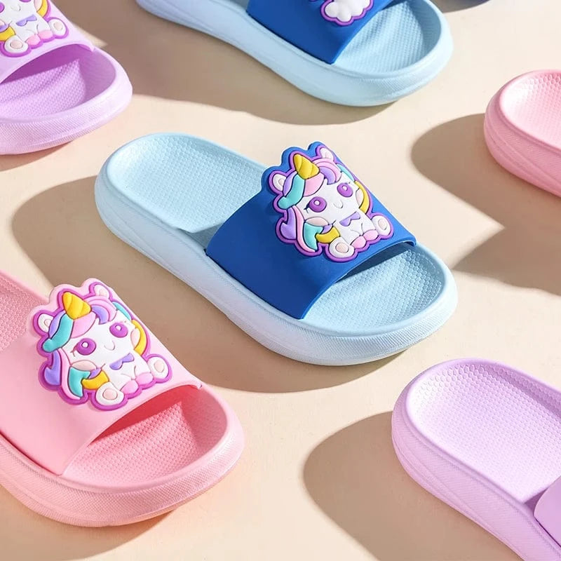 Chaussons licorne enfant été | Arc-en-ciel