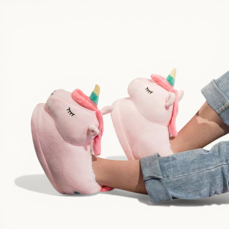Chaussons Licorne Rose